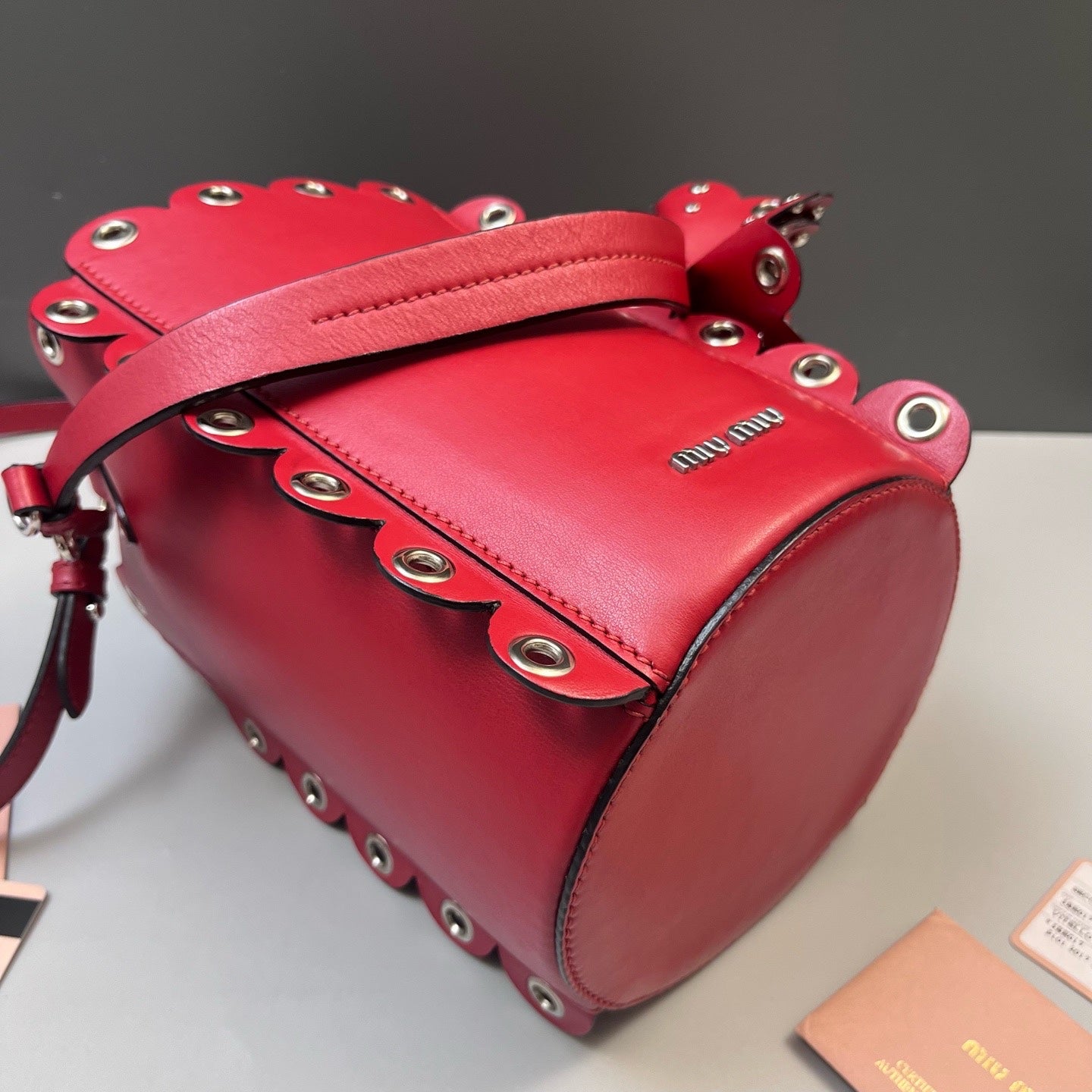 Miu Miu Red Bucket & Drawstring Bag