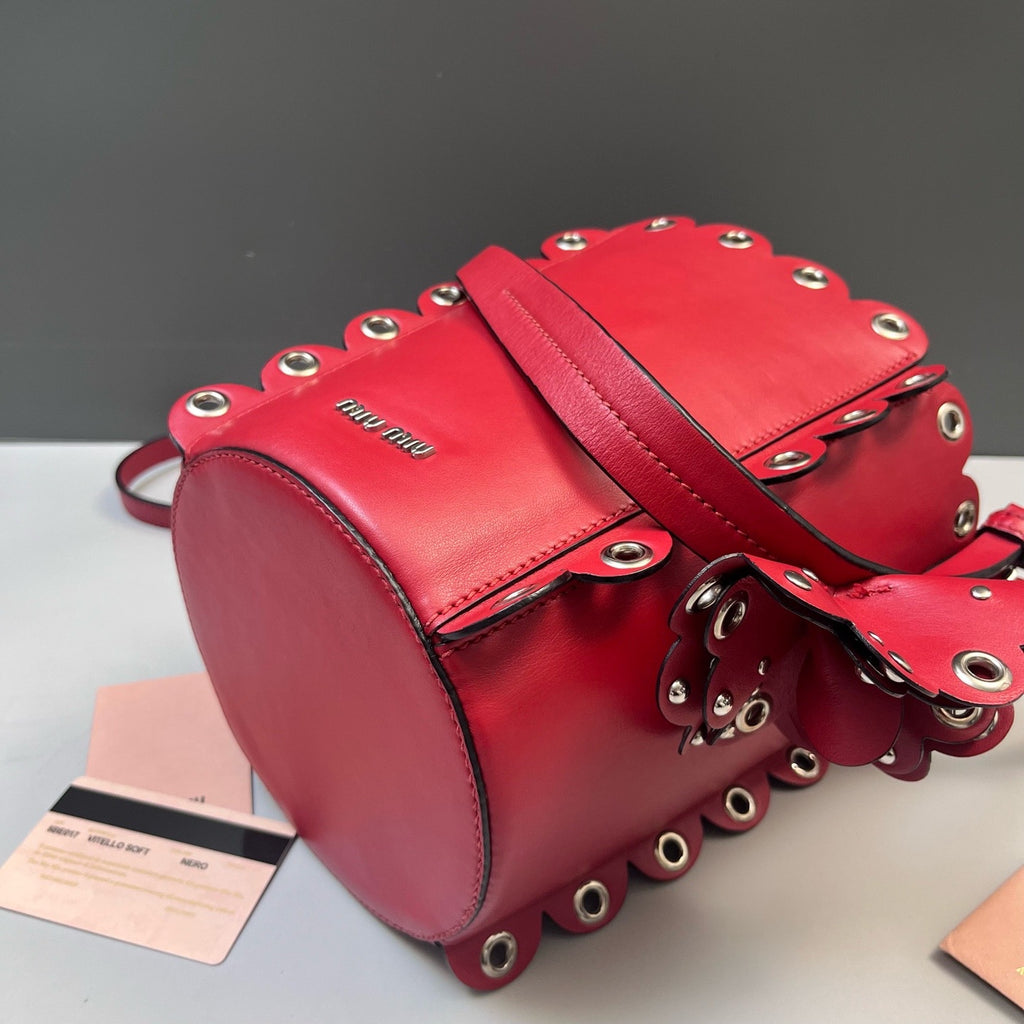 Miu Miu Red Bucket & Drawstring Bag