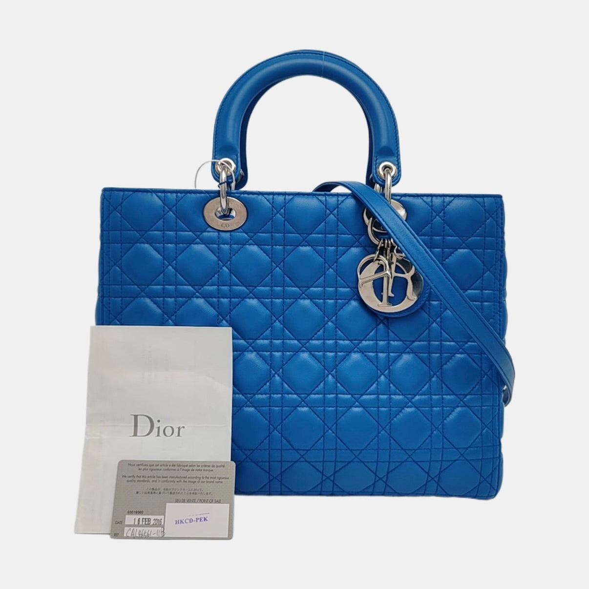 Dior Lady Dior Blue Shoulder Bag