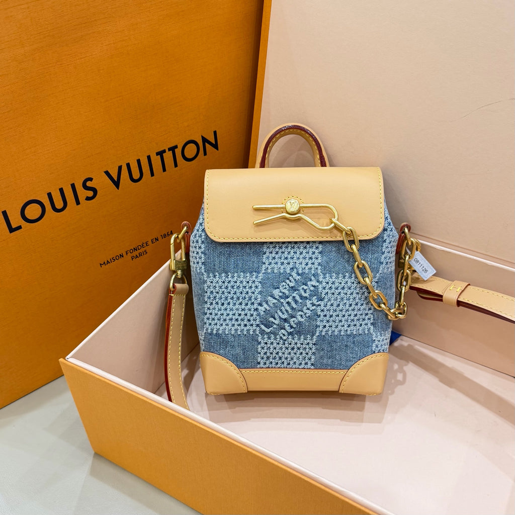 Louis Vuitton NANO STEAMER Handbag Crossbody 15x18x7 N40751