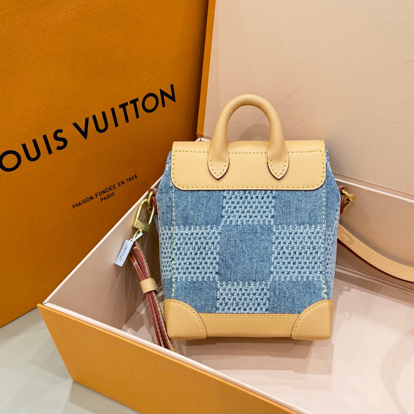 Louis Vuitton NANO STEAMER Handbag Crossbody 15x18x7 N40751
