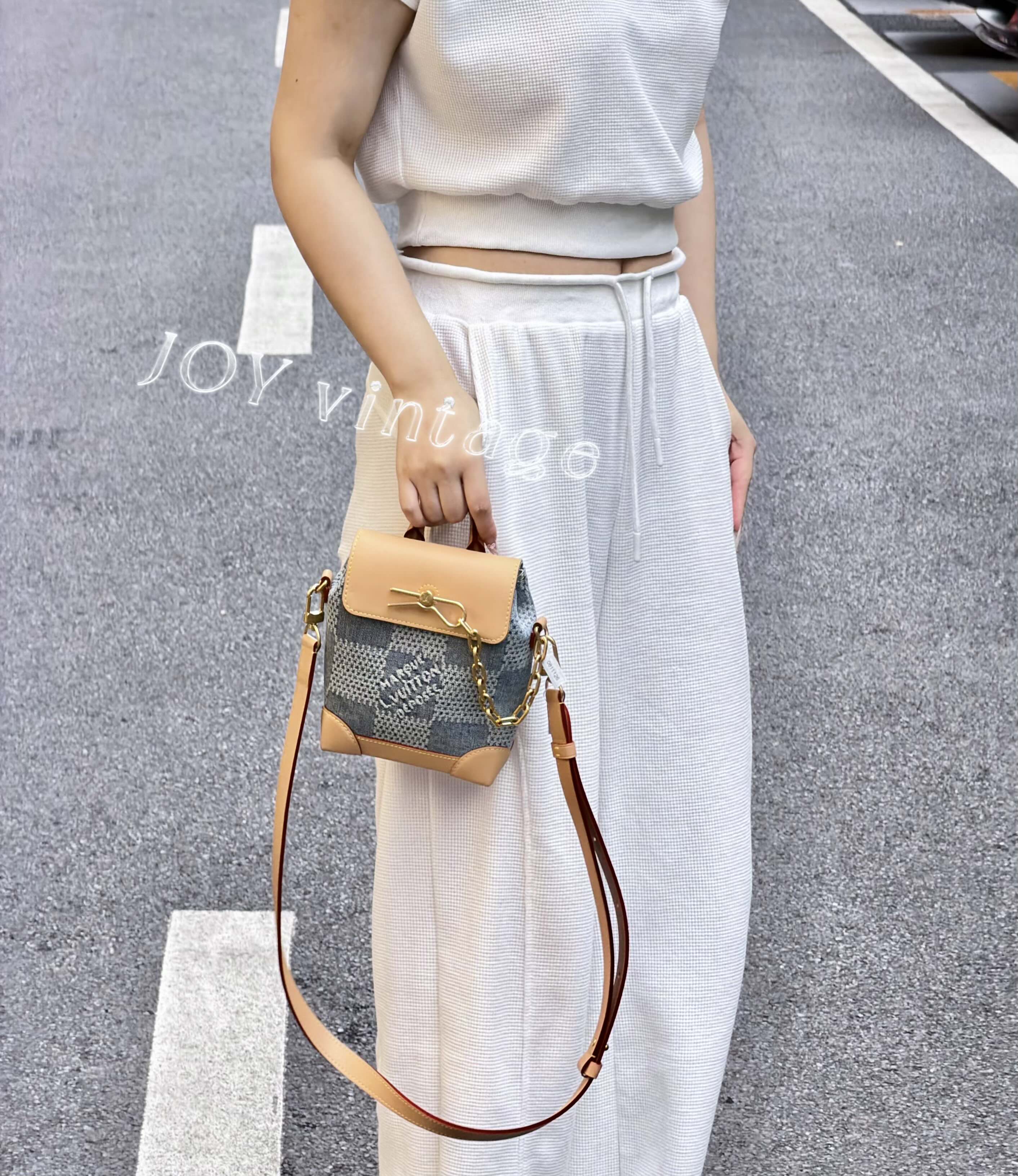 Louis Vuitton NANO STEAMER Handbag Crossbody 15x18x7 N40751