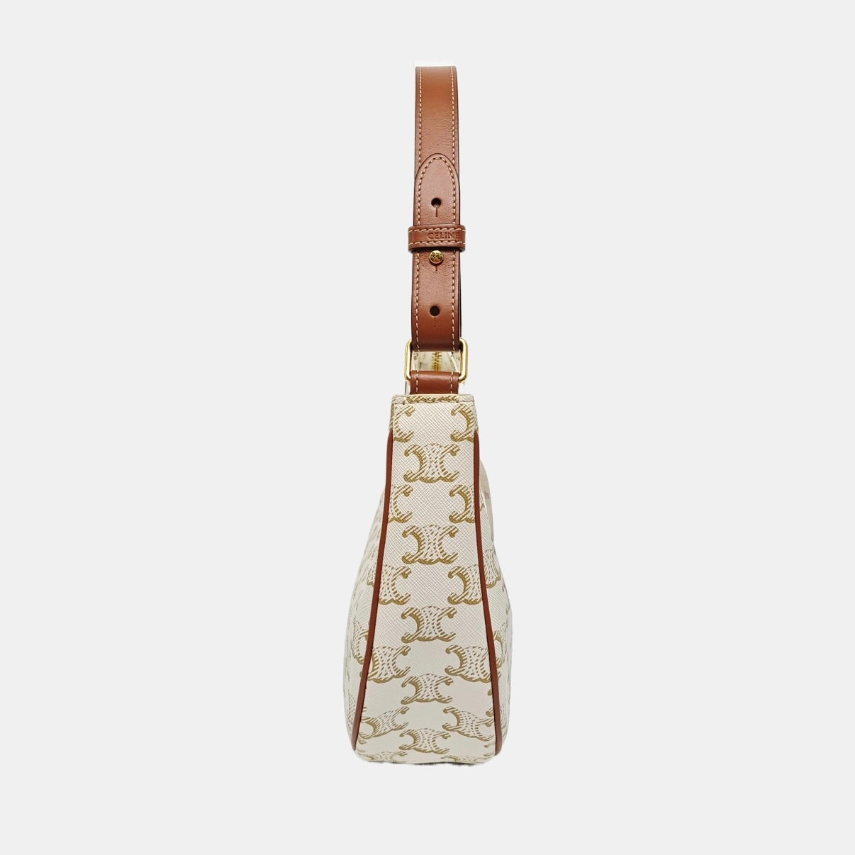 Celine AVA logo-print handbag Canvas Beige Satchel