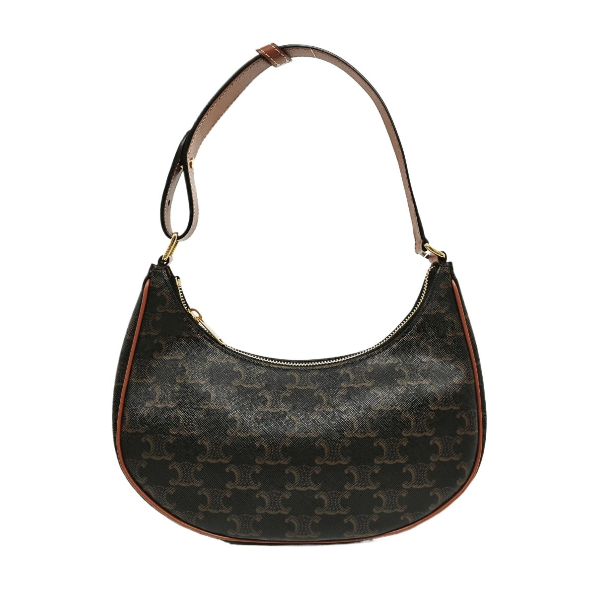 Celine AVA logo-print handbag Canvas Brown Satchel