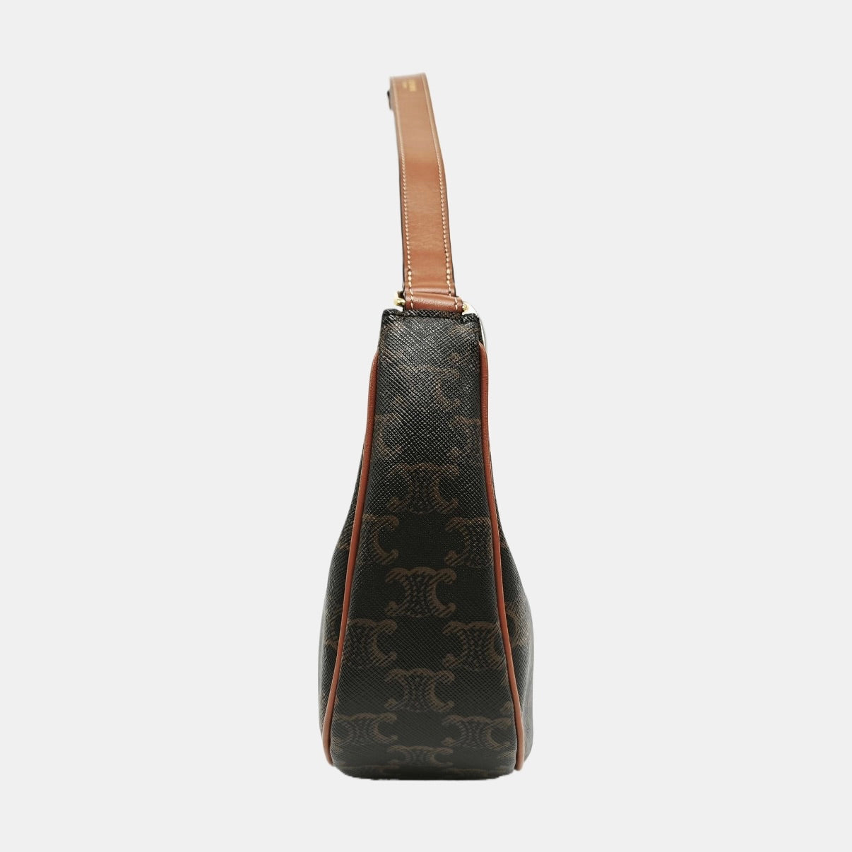 Celine AVA logo-print handbag Canvas Brown Satchel