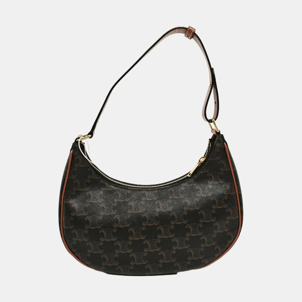 Celine AVA logo-print handbag Canvas Brown Satchel