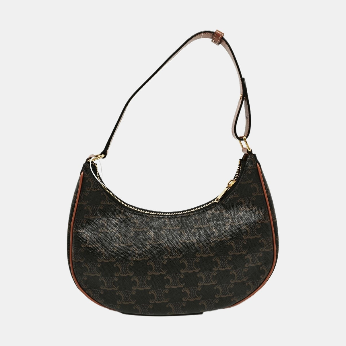 Celine AVA logo-print handbag Canvas Brown Satchel