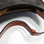 Celine AVA logo-print handbag Canvas Brown Satchel