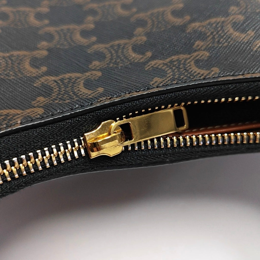 Celine AVA logo-print handbag Canvas Brown Satchel