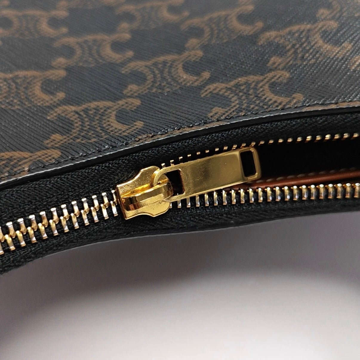 Celine AVA logo-print handbag Canvas Brown Satchel