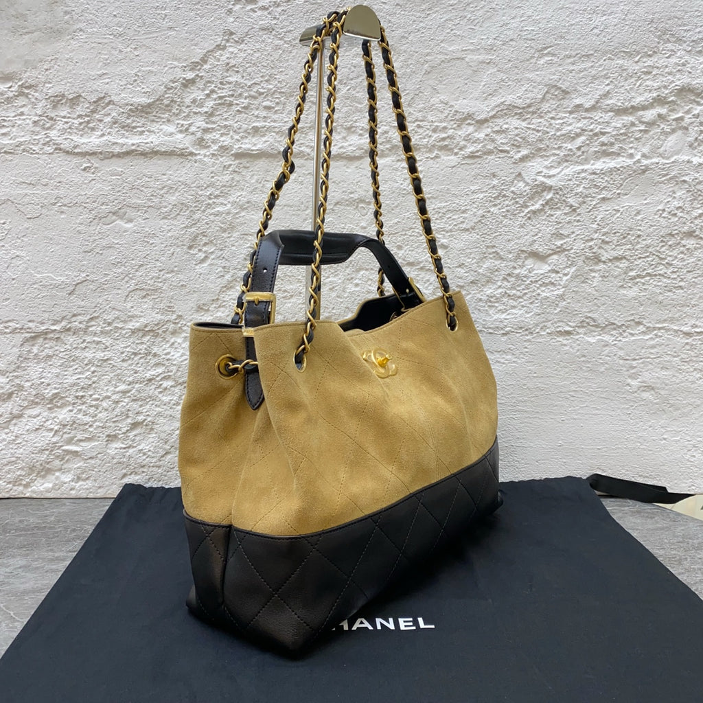 Chanel Alcantara Brown Crossbody
