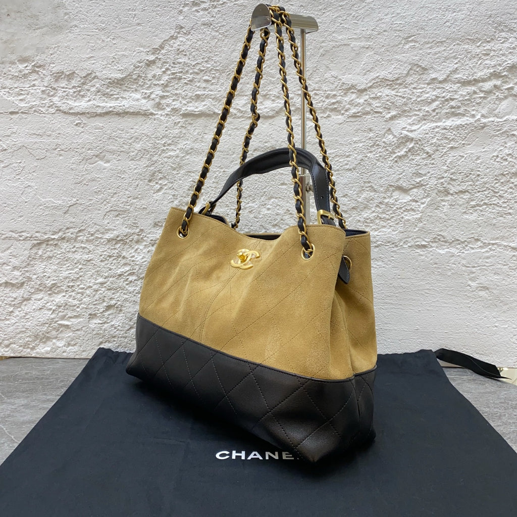 Chanel Alcantara Brown Crossbody
