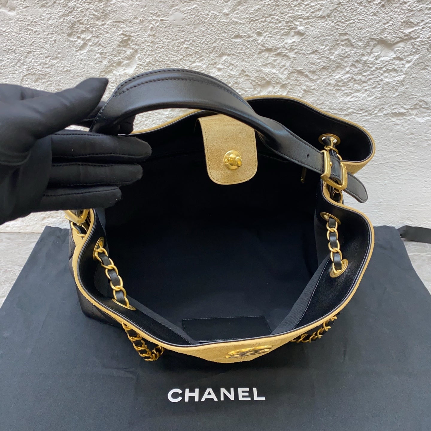Chanel Alcantara Brown Crossbody