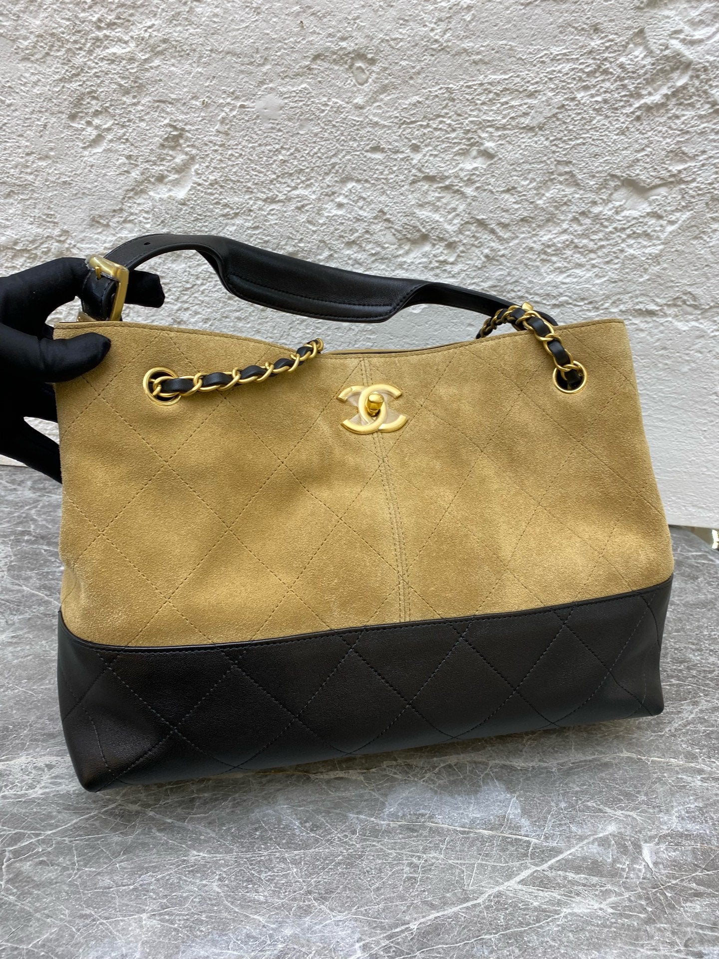 Chanel Alcantara Brown Crossbody