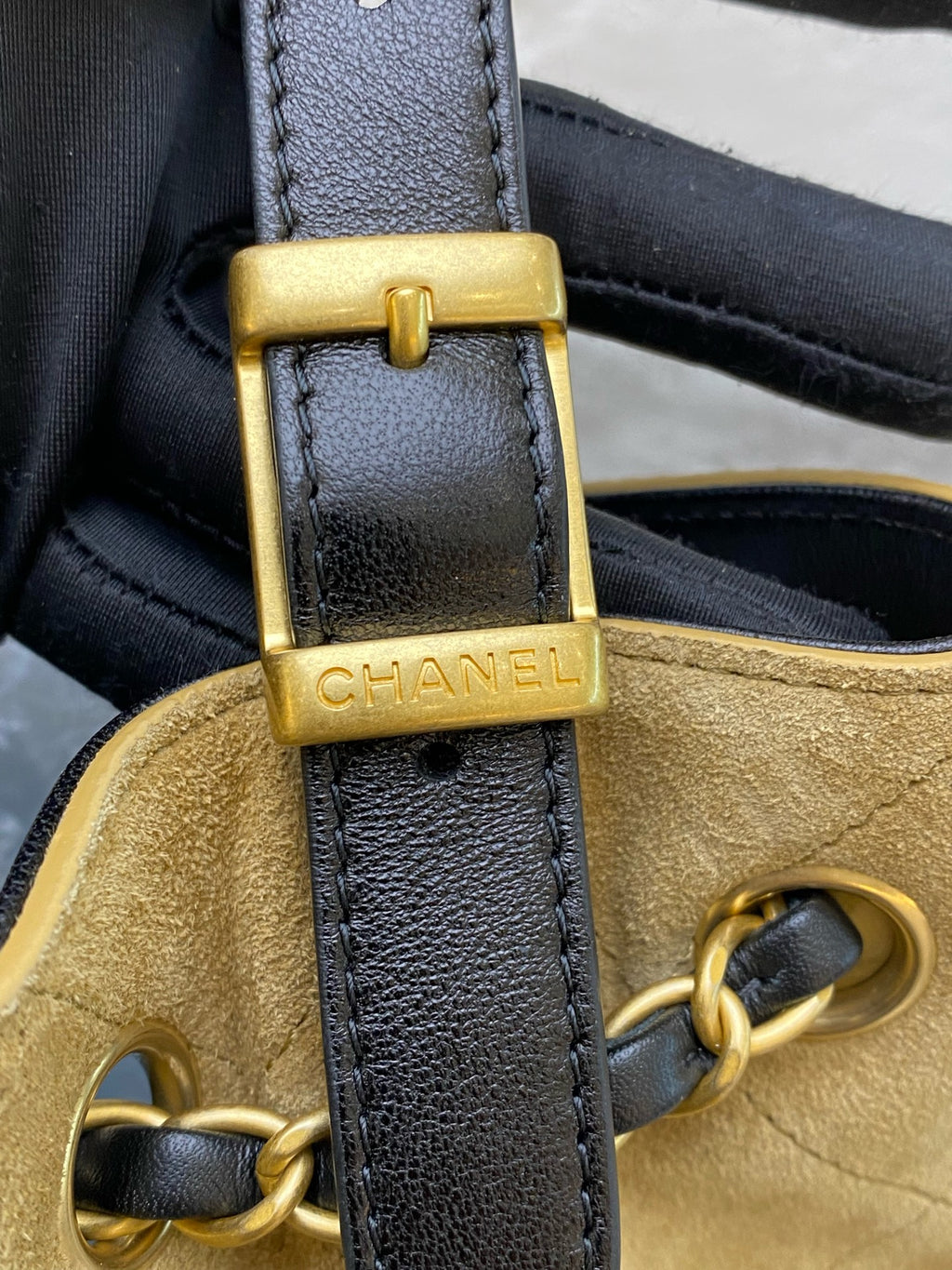 Chanel Alcantara Brown Crossbody