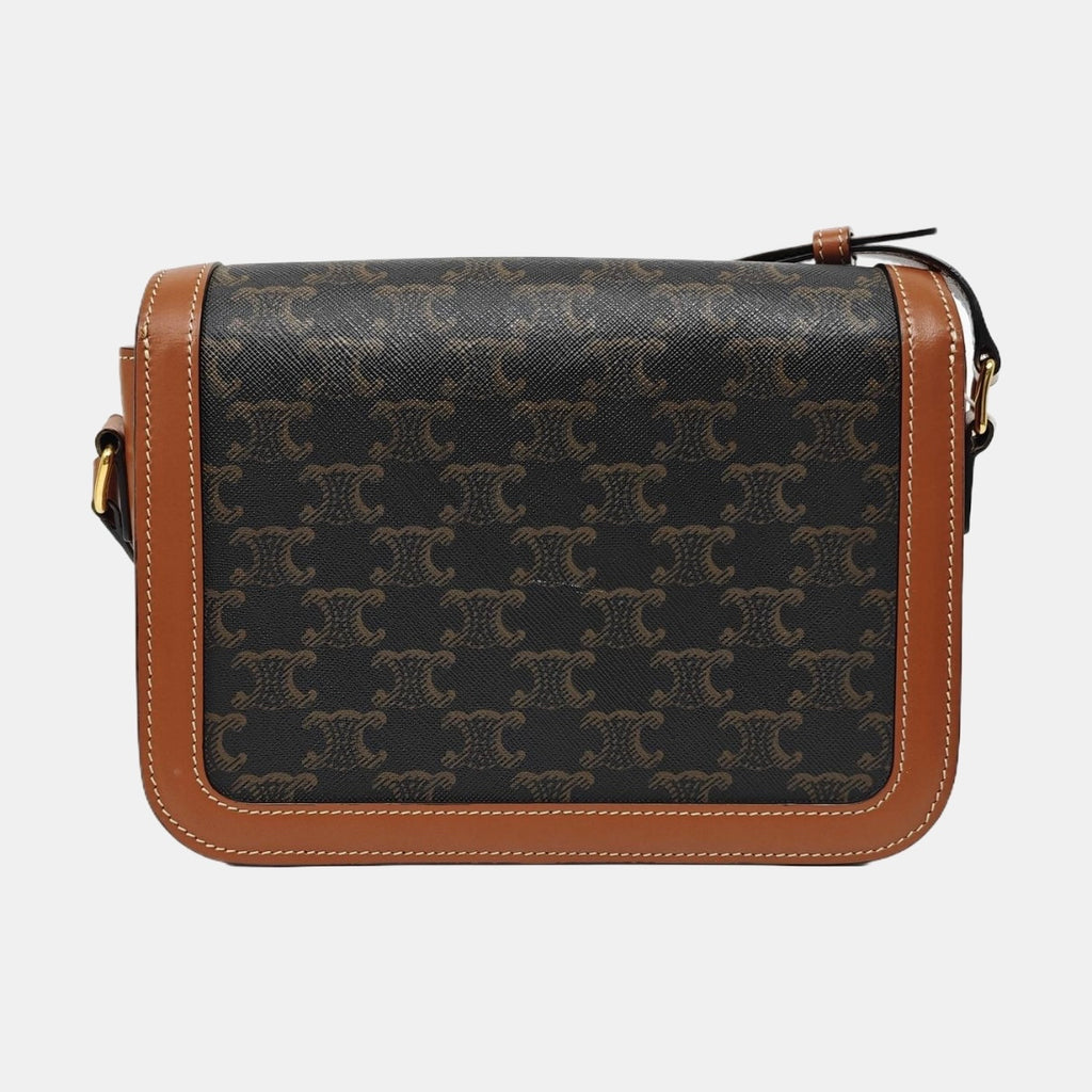 Celine Canvas Brown Shoulder Bag