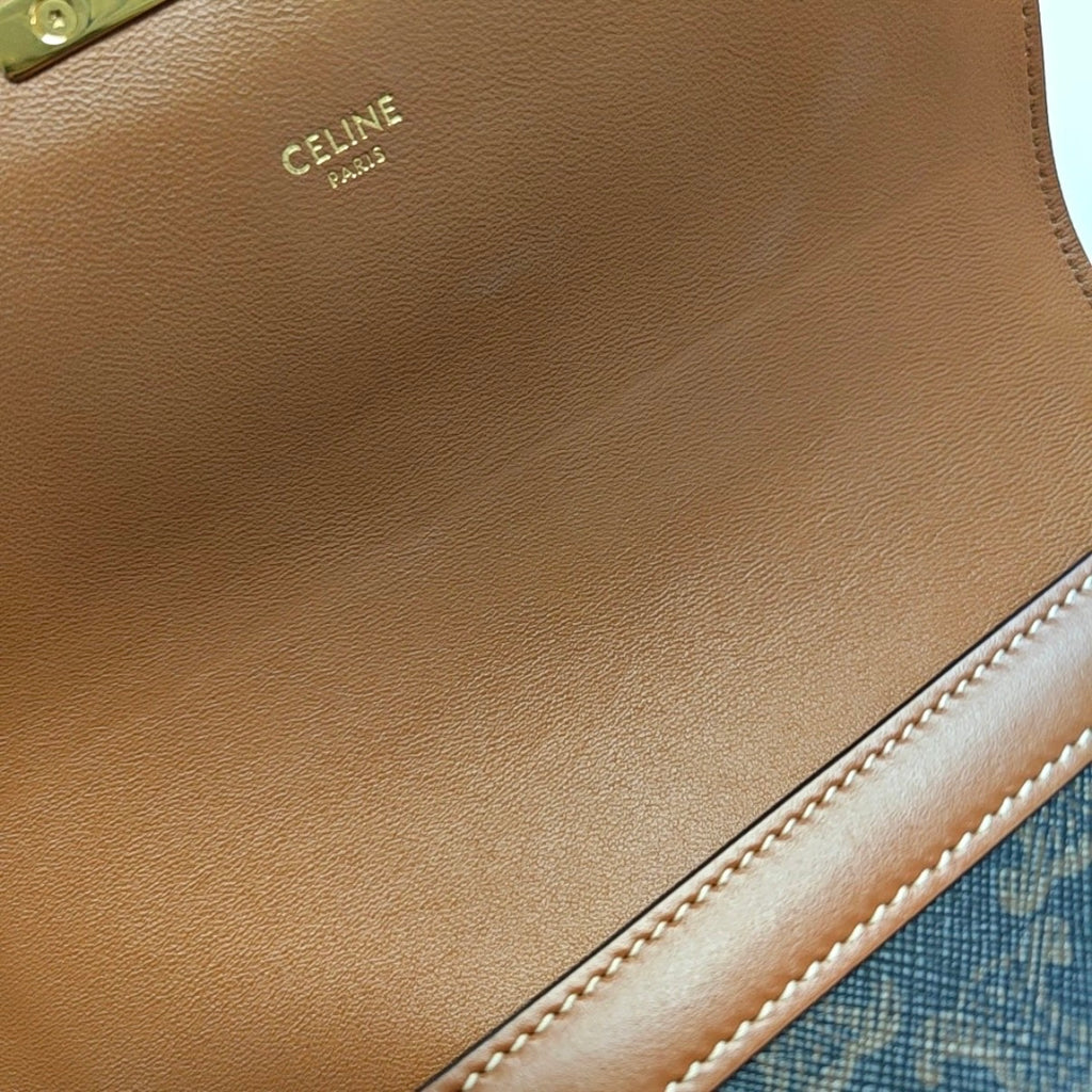 Celine Canvas Brown Shoulder Bag