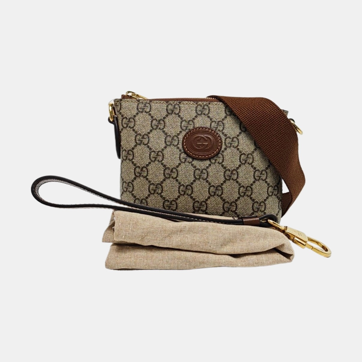 Gucci Canvas Brown Crossbody