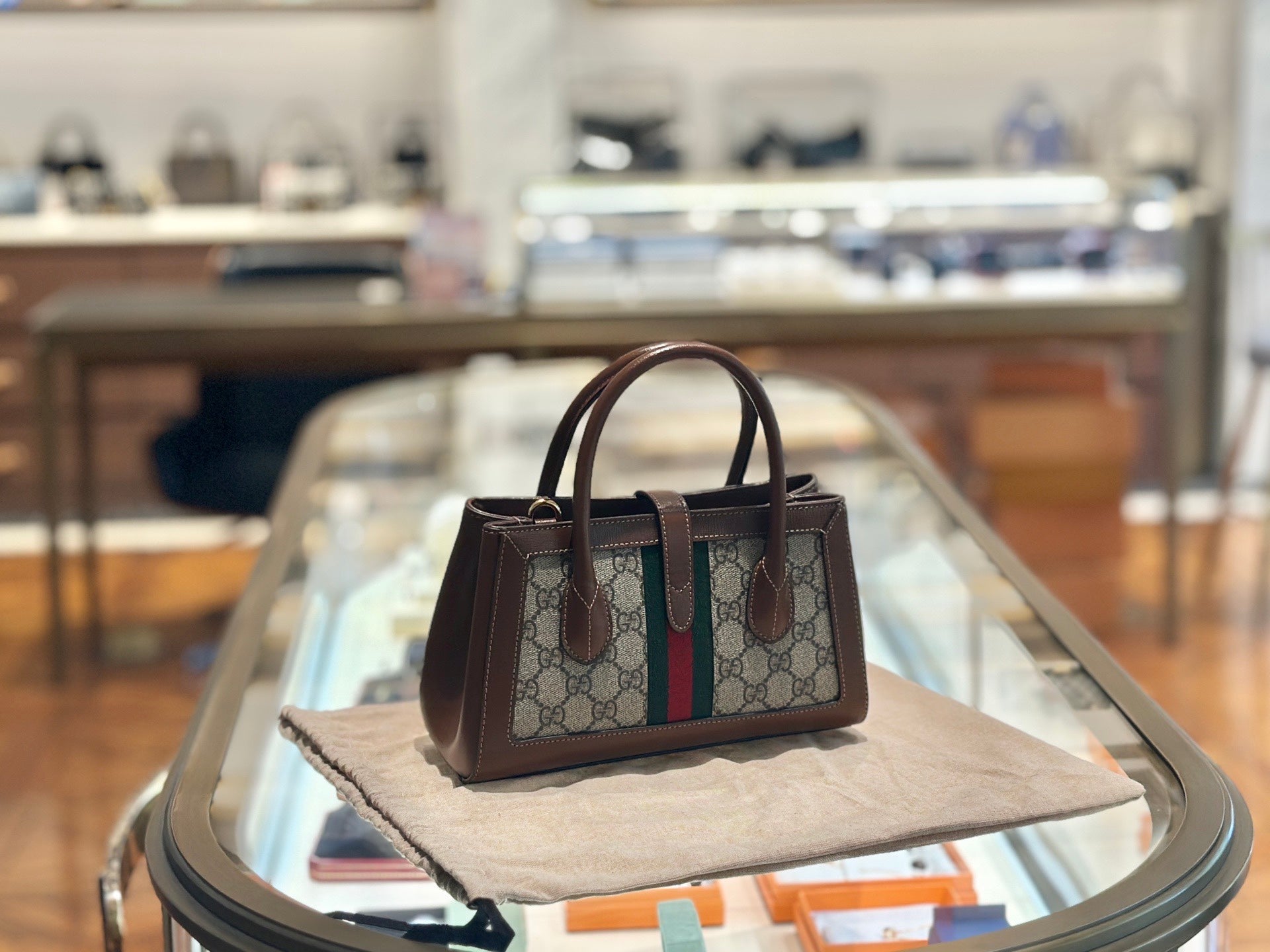 Gucci Jackie1961 Series Small Tote Bag Brown Tote 772126HUHHG8565