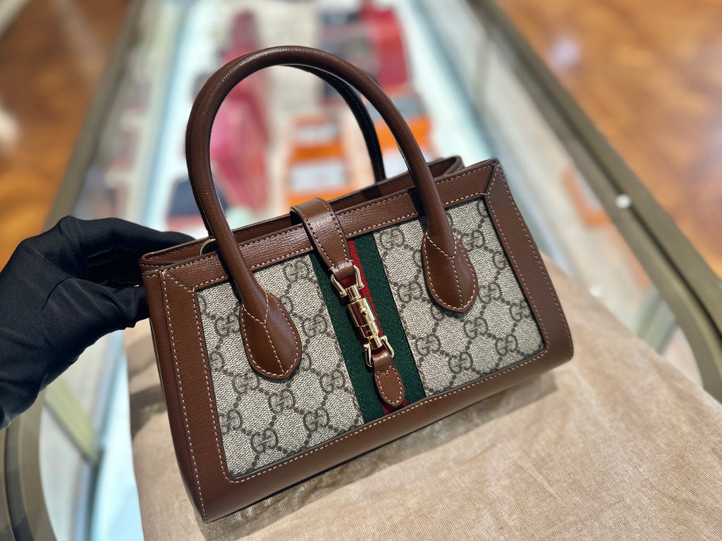 Gucci Jackie1961 Series Small Tote Bag Brown Tote 772126HUHHG8565
