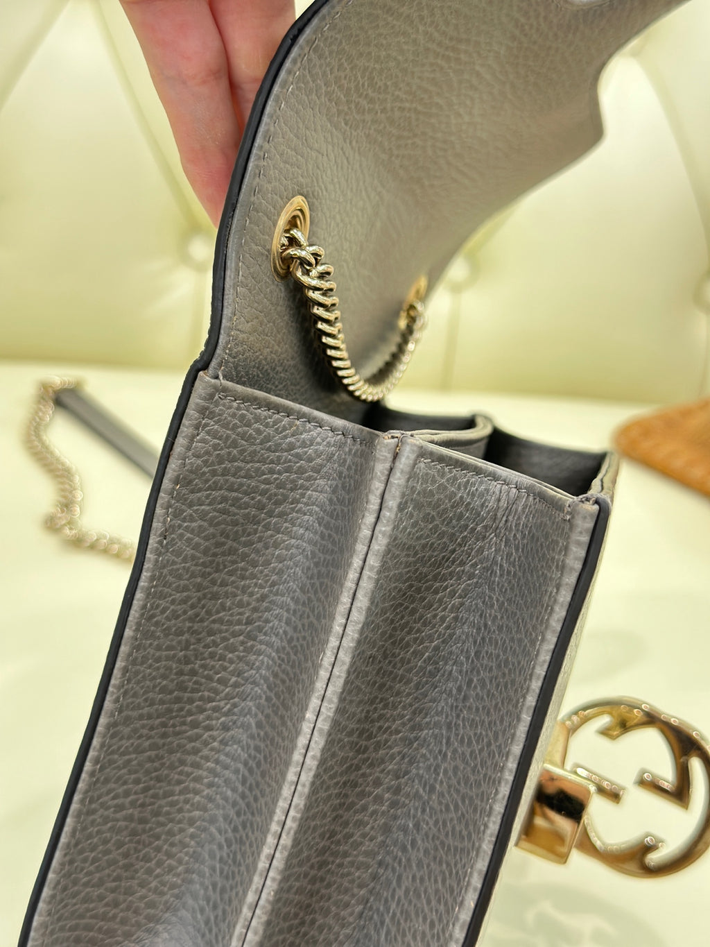 Gucci INTERLOCK Gray Length 20 x Width 6 x Height 16 cm 510304-CAO0G-1226