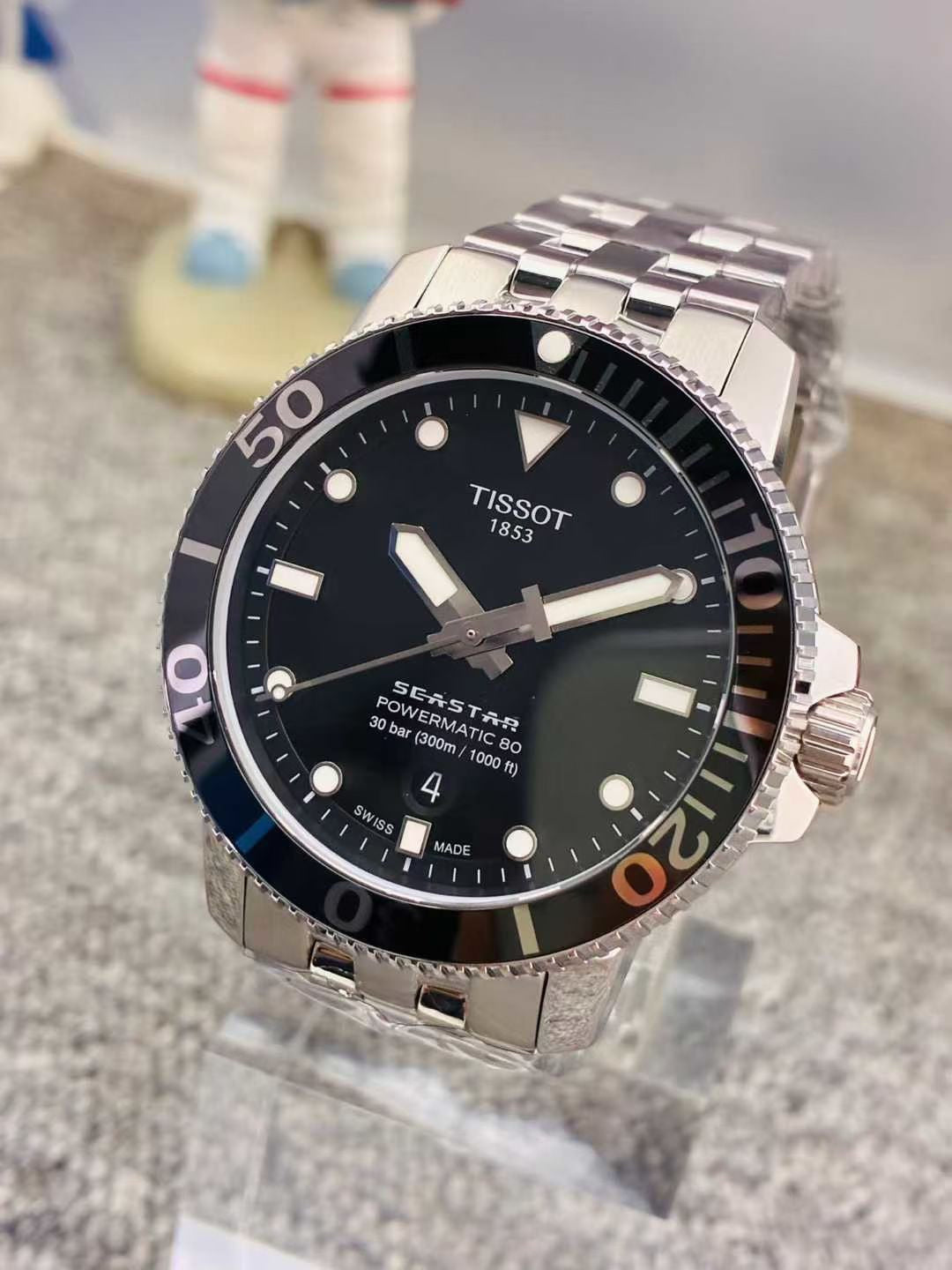 Tissot Exercise Black Automatic (self-winding) watch 43 millimeters T1204071105100