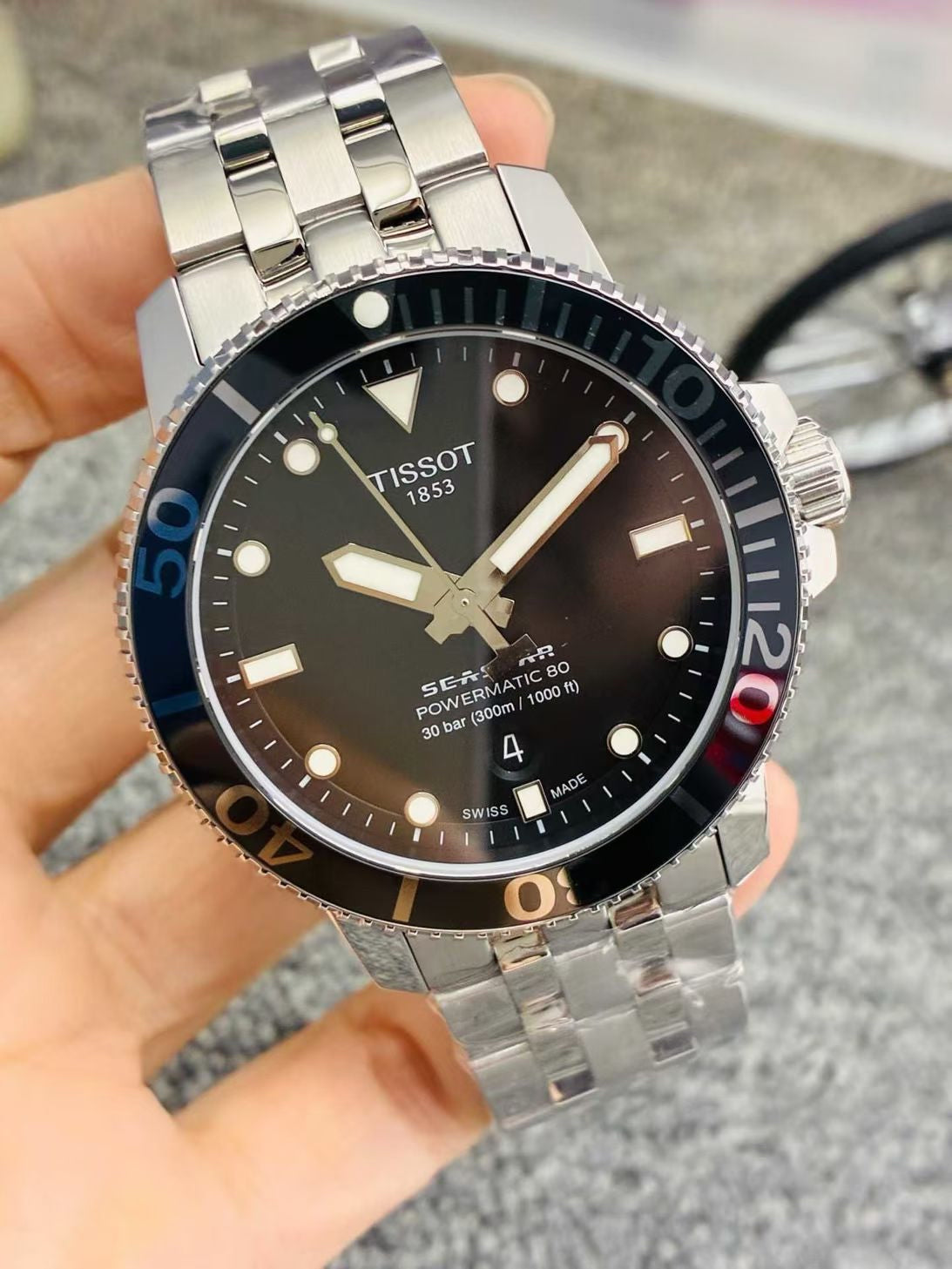 Tissot Exercise Black Automatic (self-winding) watch 43 millimeters T1204071105100