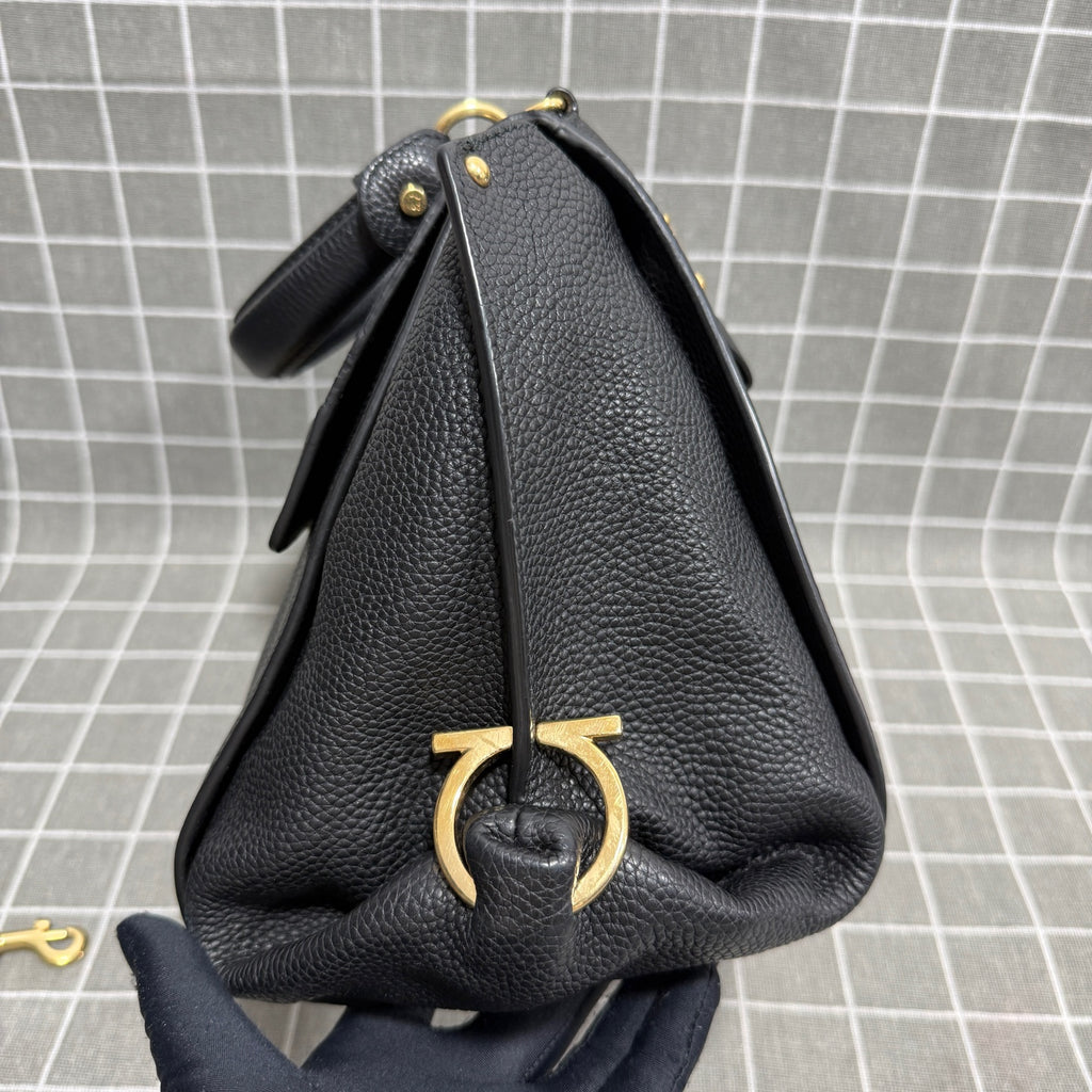 Salvatore Ferragamo Black Shoulder Bag