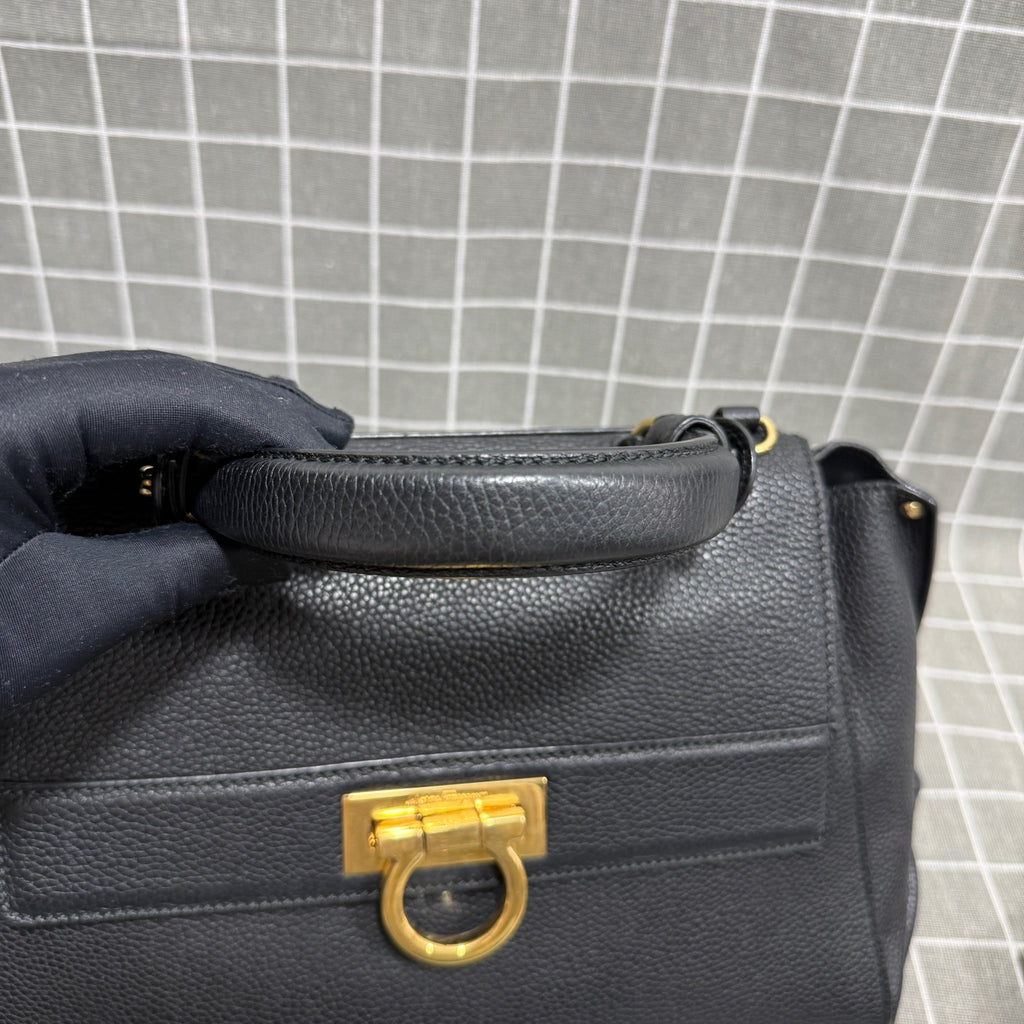 Salvatore Ferragamo Black Shoulder Bag