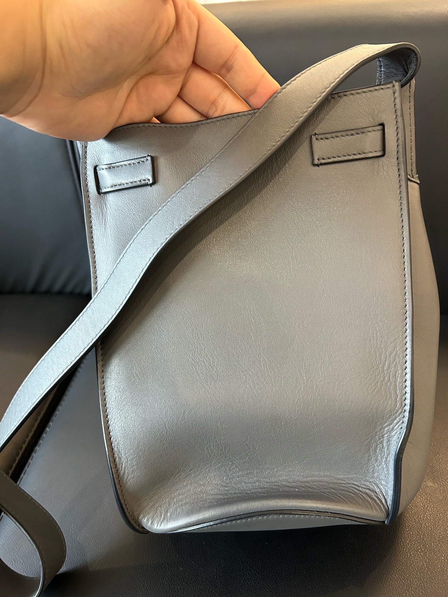 Celine Gray Bucket & Drawstring Bag