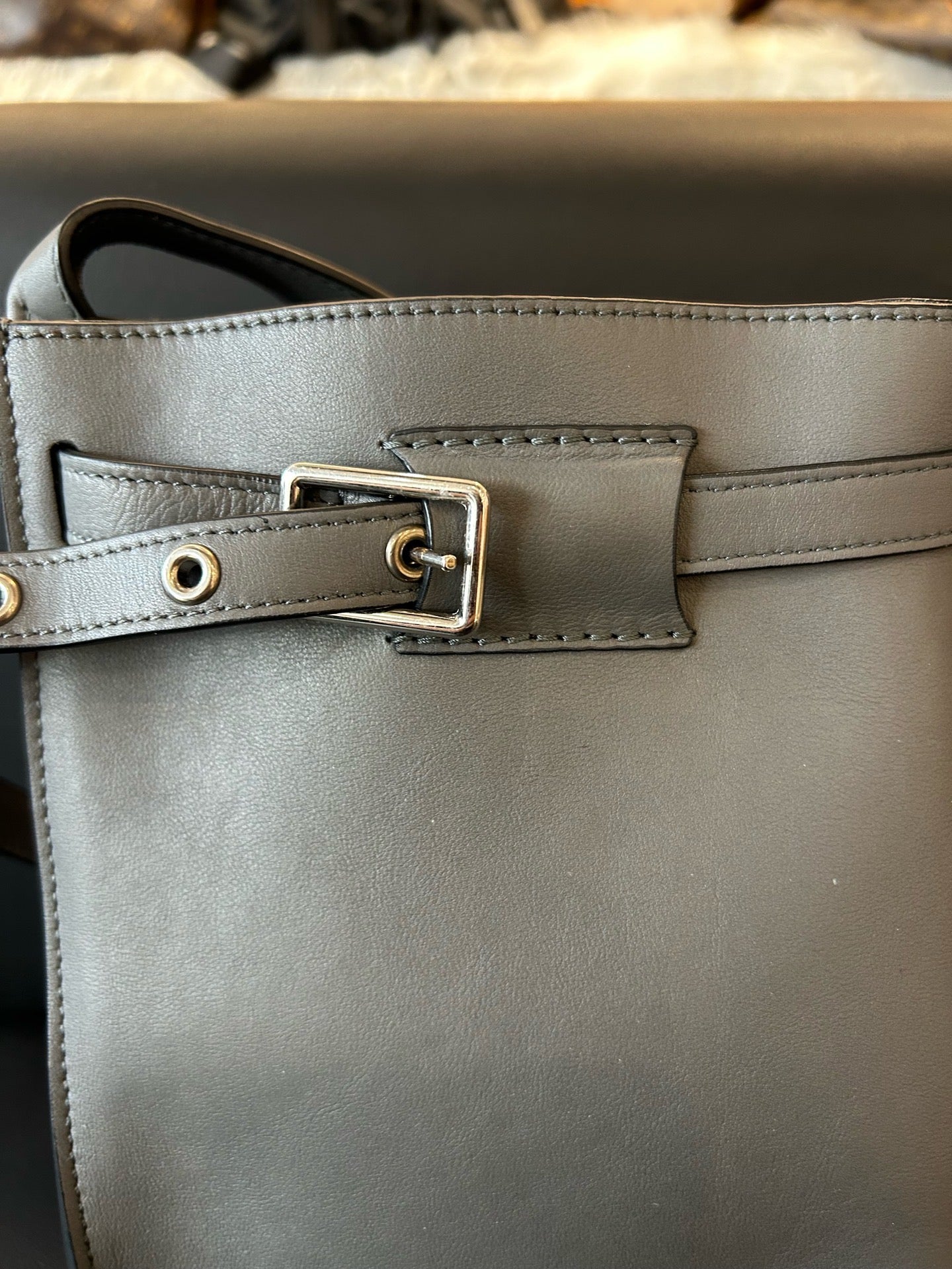 Celine Gray Bucket & Drawstring Bag