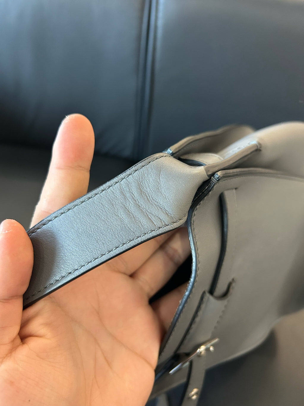 Celine Gray Bucket & Drawstring Bag