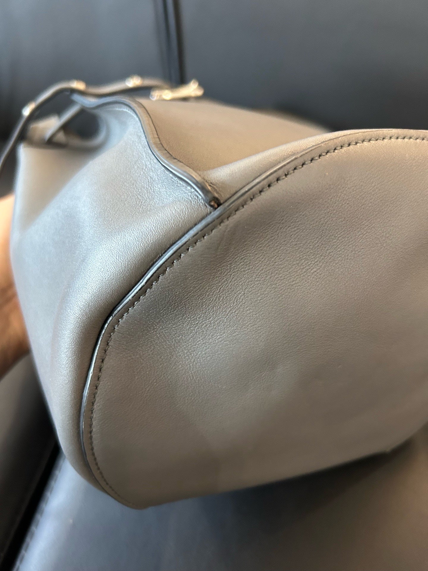 Celine Gray Bucket & Drawstring Bag