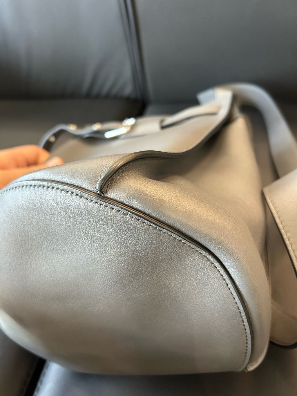 Celine Gray Bucket & Drawstring Bag