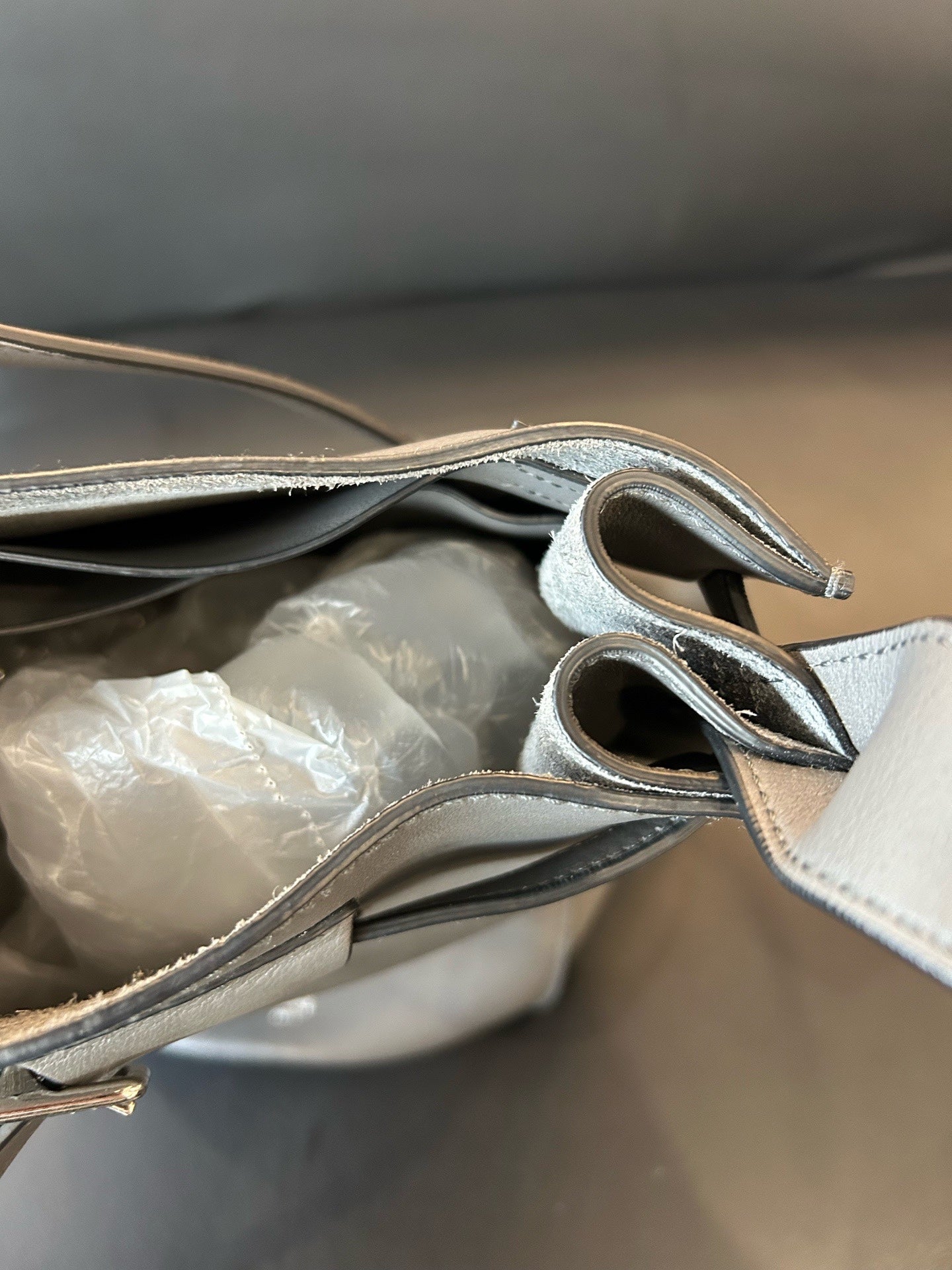 Celine Gray Bucket & Drawstring Bag