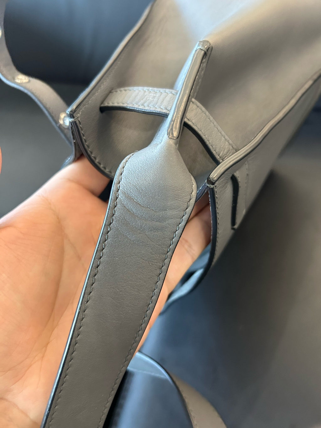 Celine Gray Bucket & Drawstring Bag