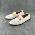 Hermes Metal White Loafers