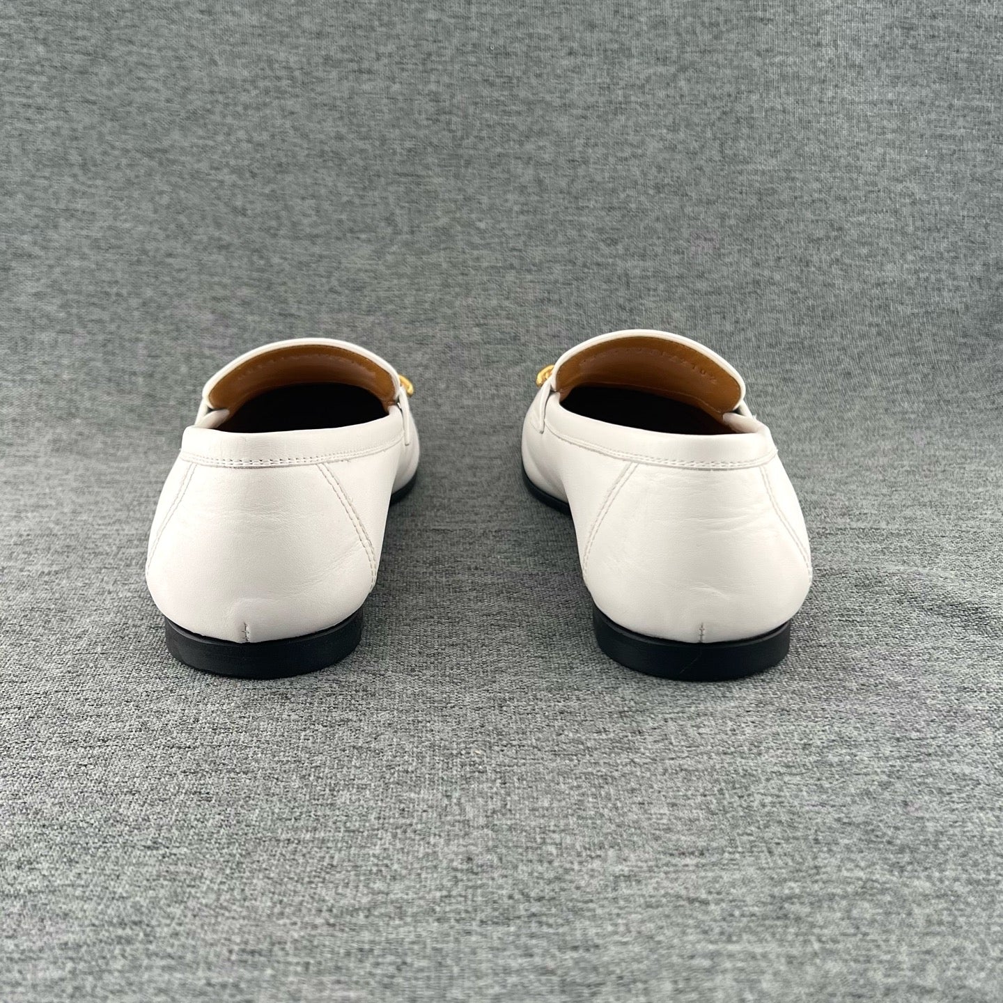 Hermes Metal White Loafers
