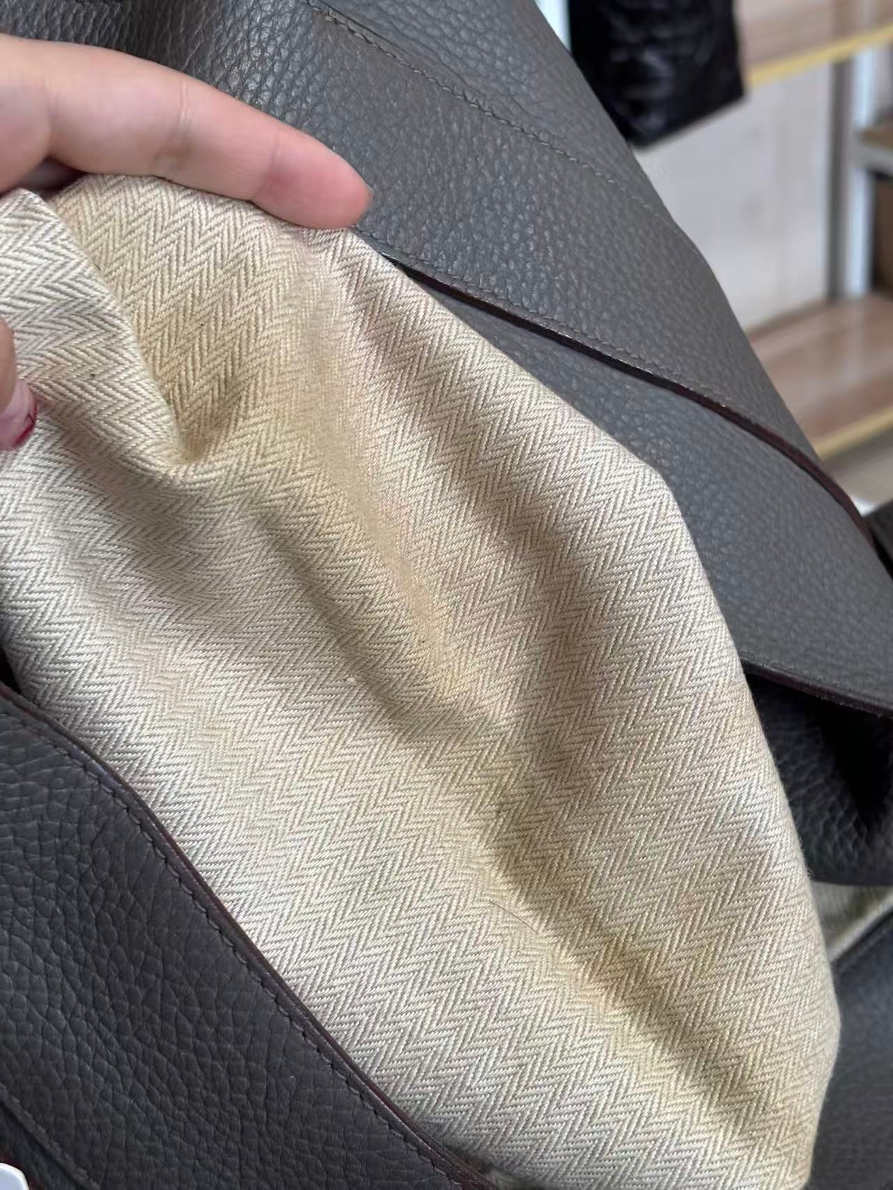 Hermes Gray Messenger Bag