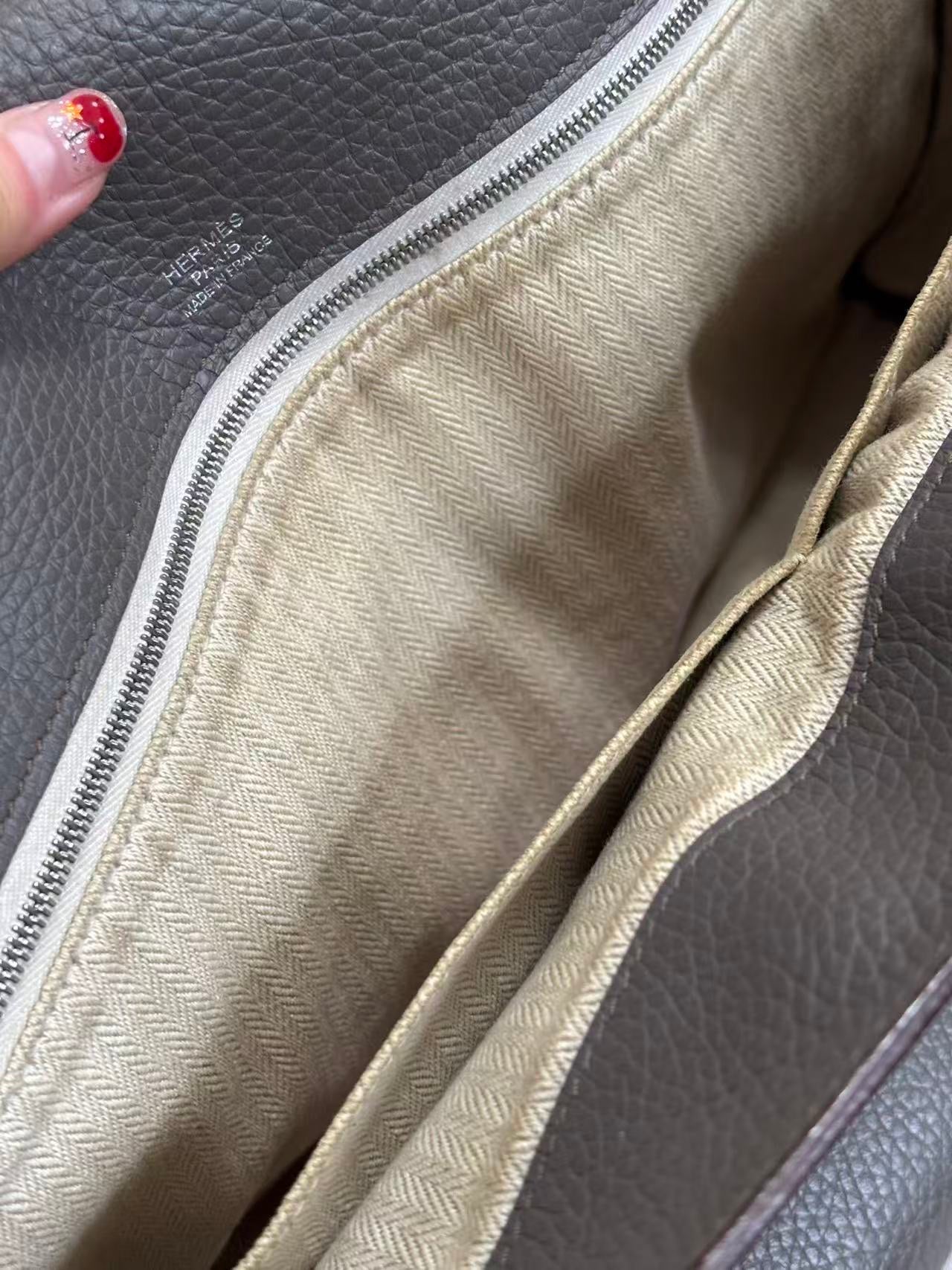 Hermes Gray Messenger Bag