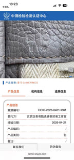 Hermes Gray Messenger Bag