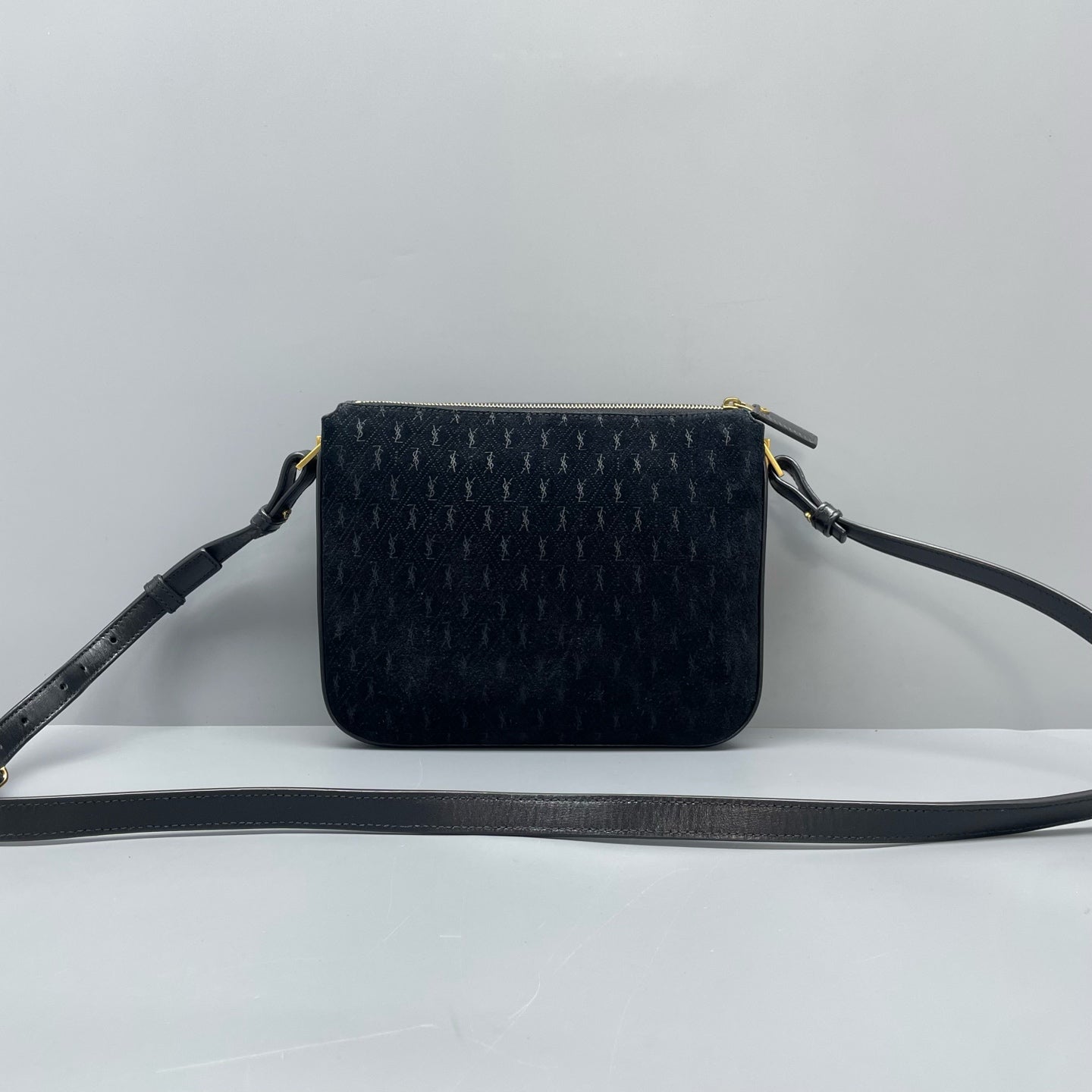 Saint laurent Velvet Black Shoulder Bag