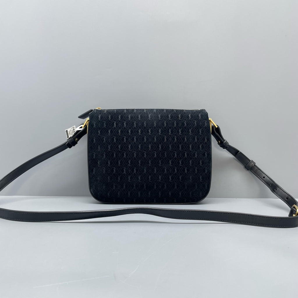 Saint laurent Velvet Black Shoulder Bag