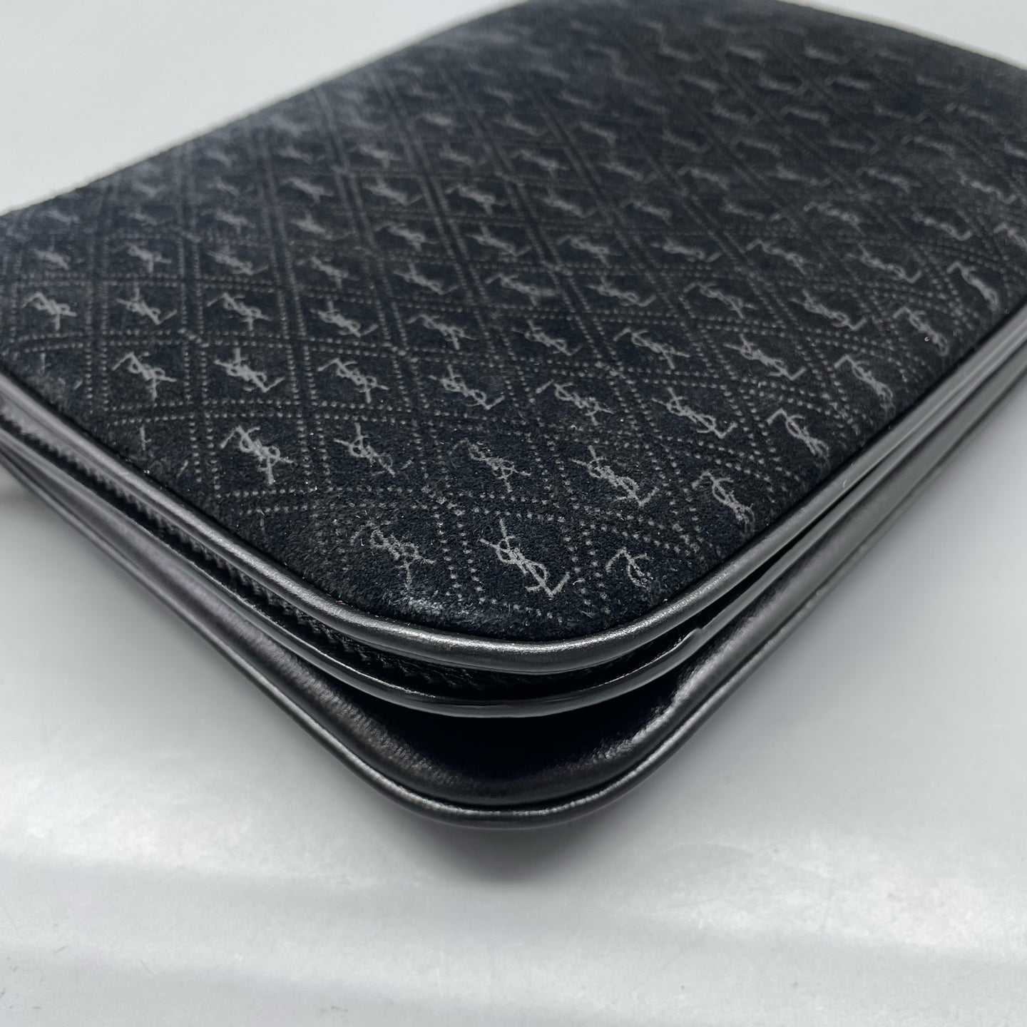 Saint laurent Velvet Black Shoulder Bag