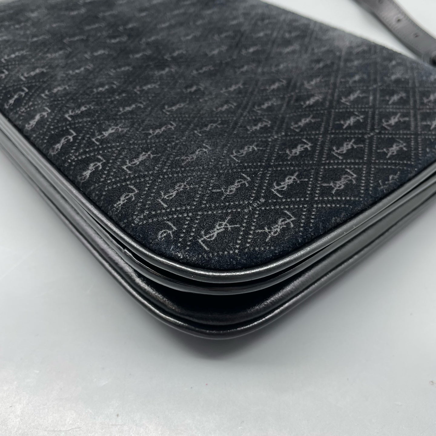 Saint laurent Velvet Black Shoulder Bag