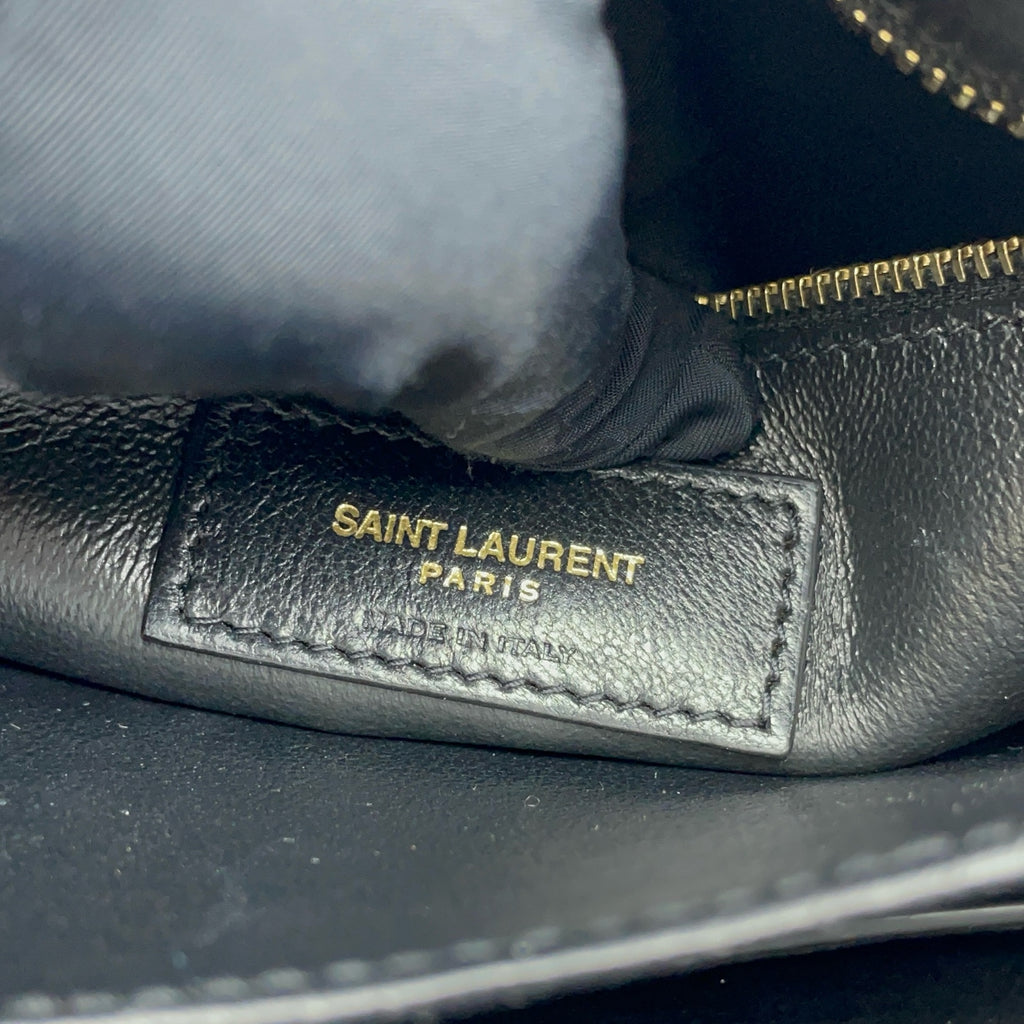 Saint laurent Velvet Black Shoulder Bag