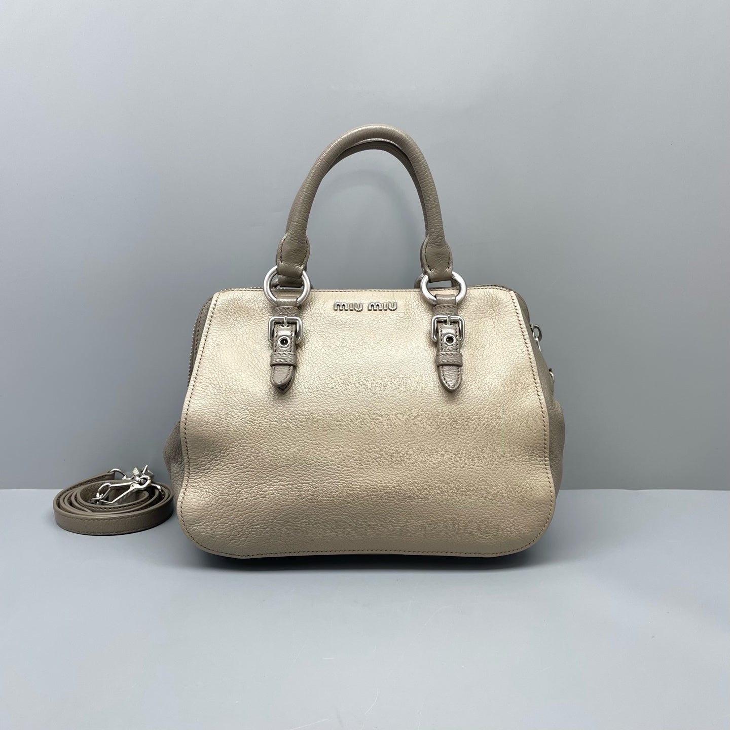 Miu Miu Gray Shoulder Bag