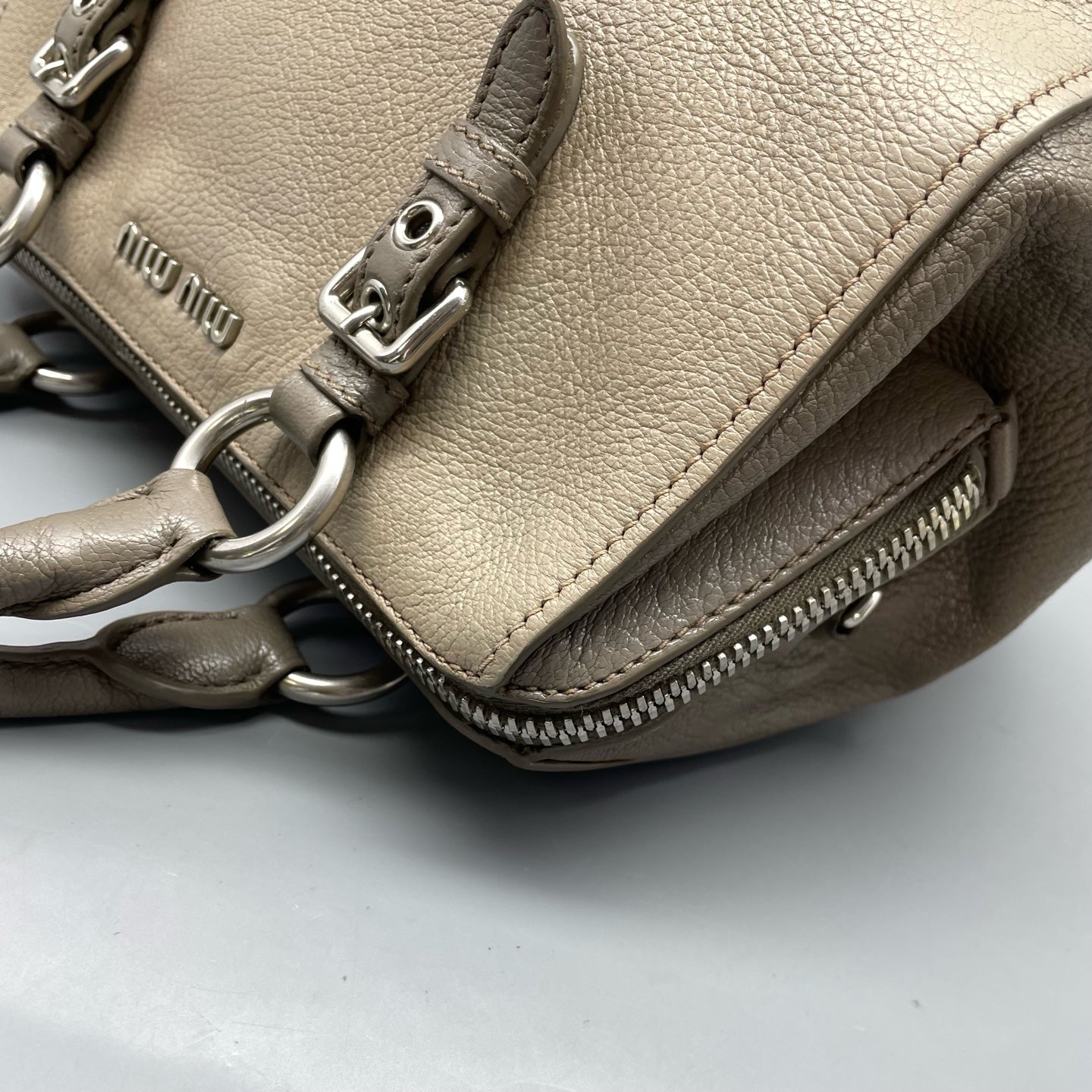 Miu Miu Gray Shoulder Bag