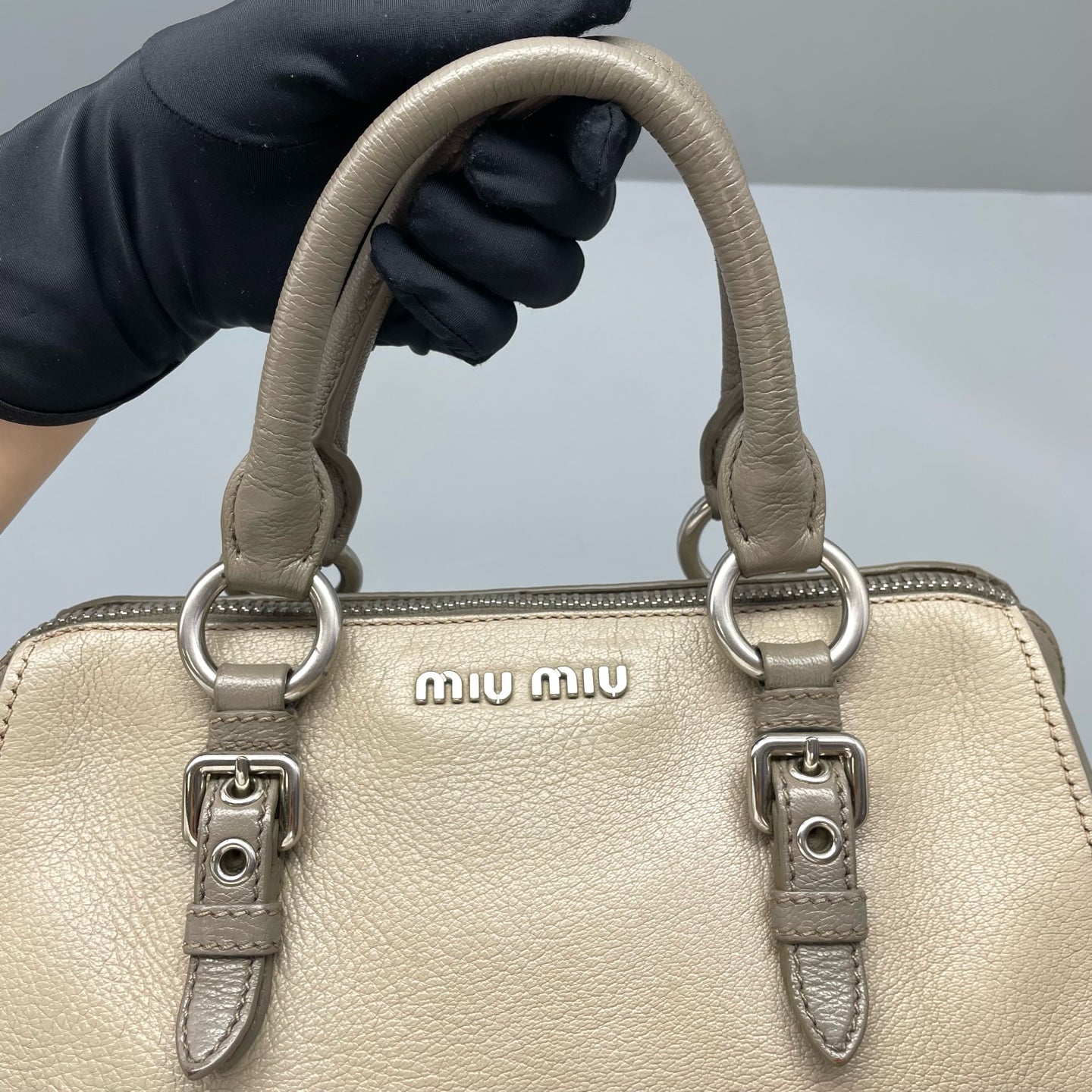 Miu Miu Gray Shoulder Bag