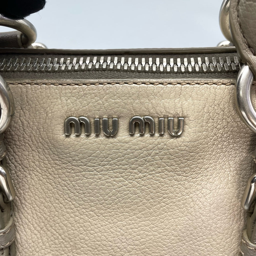 Miu Miu Gray Shoulder Bag